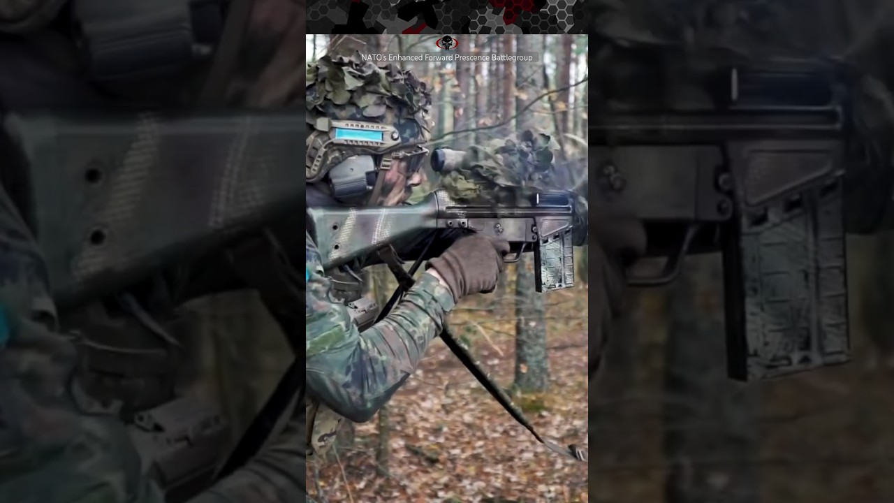 German Infantry Firing in the Forest