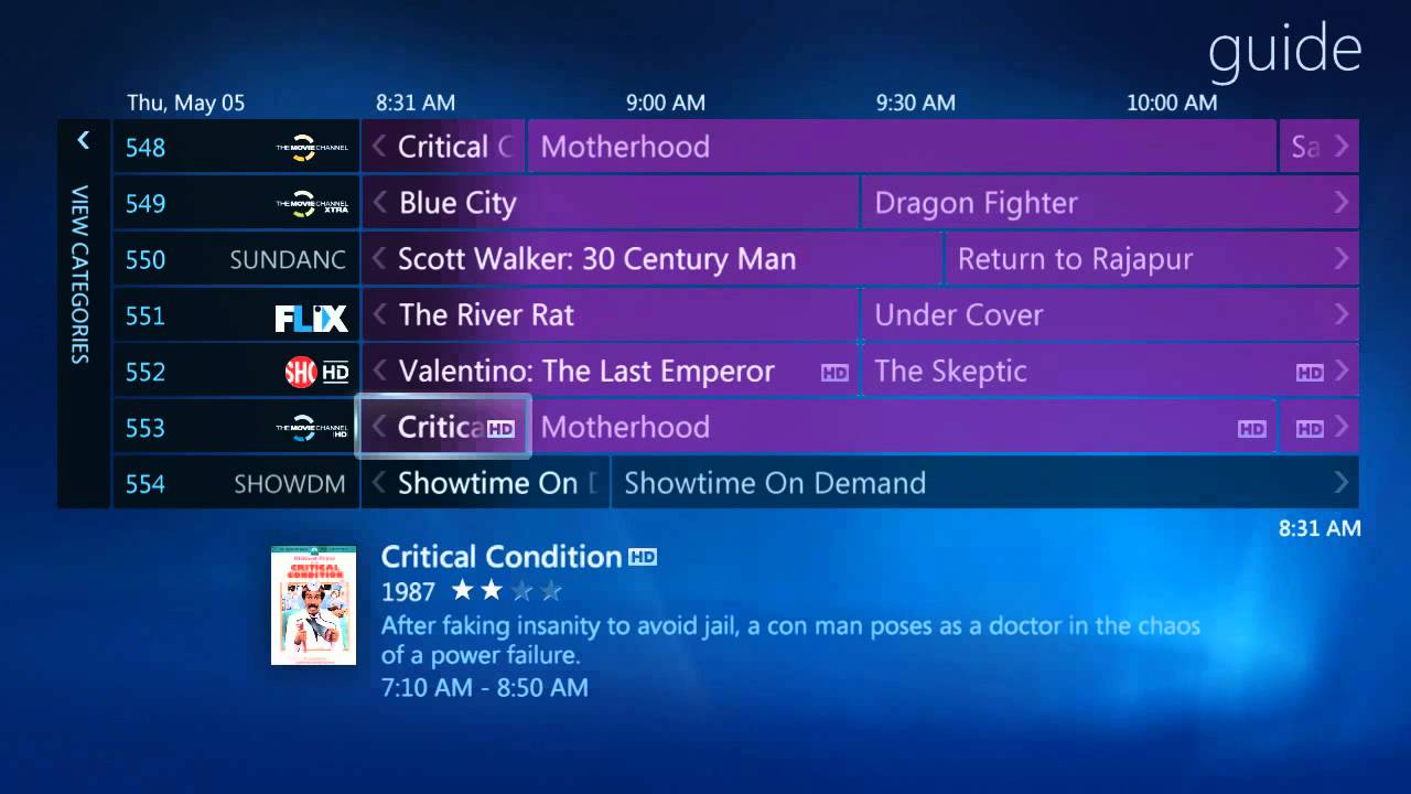 Media Center 7 TV Guide