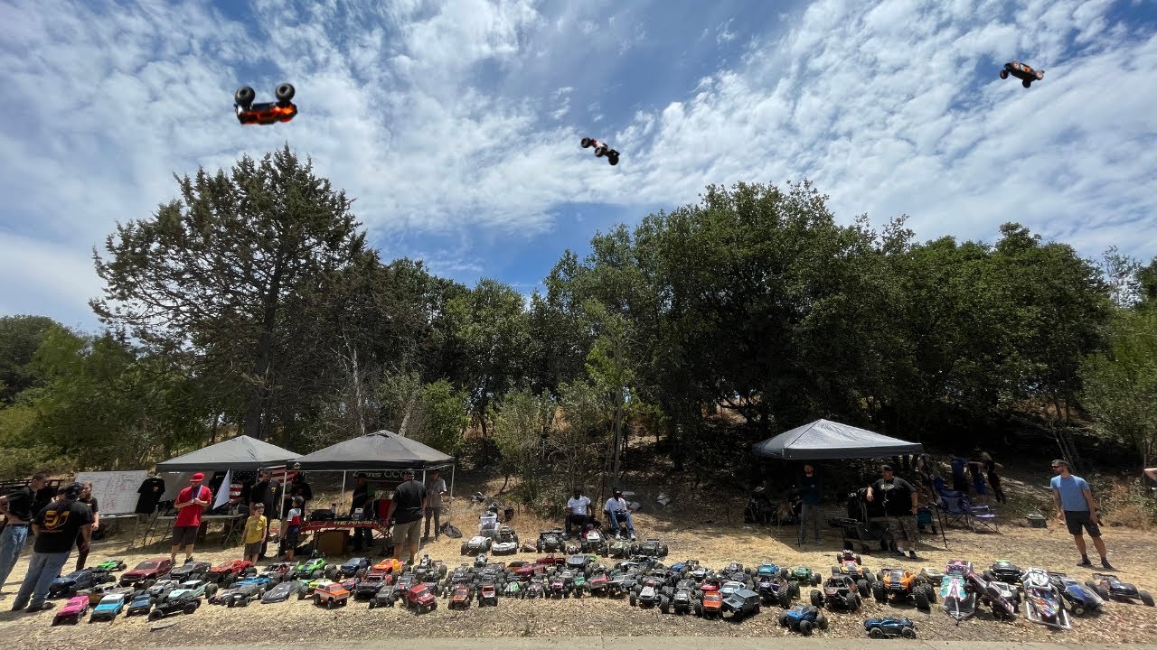 Bay Area RC Car Bashers 4th of July Bash! *Mega Ramp Long Jump Competition Big Money*