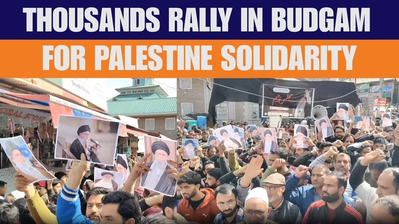 Thousands March in Budgam, Kashmir, in Solidarity with Palestine and Iran on Quds Day |J&K | India