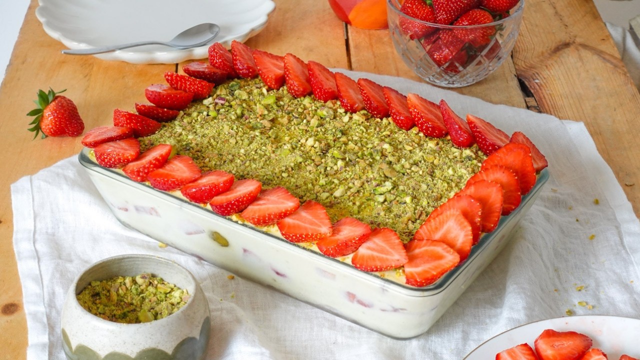 Tiramisu fraise et pistache