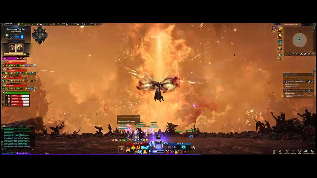 Lost Ark - Kazeros Gate 2 Hard - Igniter Sorceress w/ Triple Doomsday Ark Grid - 550M DPS
