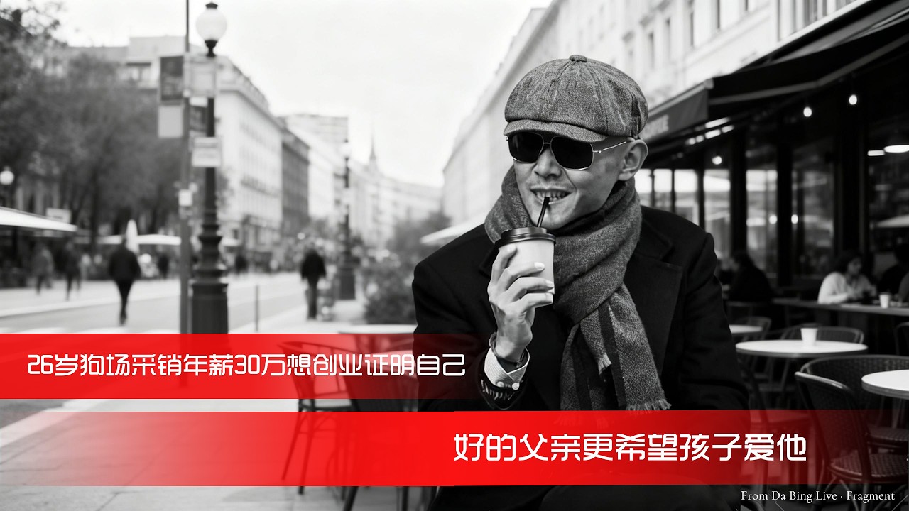 26岁狗场采销年薪30万想创业证明自己，父亲只剩6年！大冰：好的父亲更希望孩子爱他