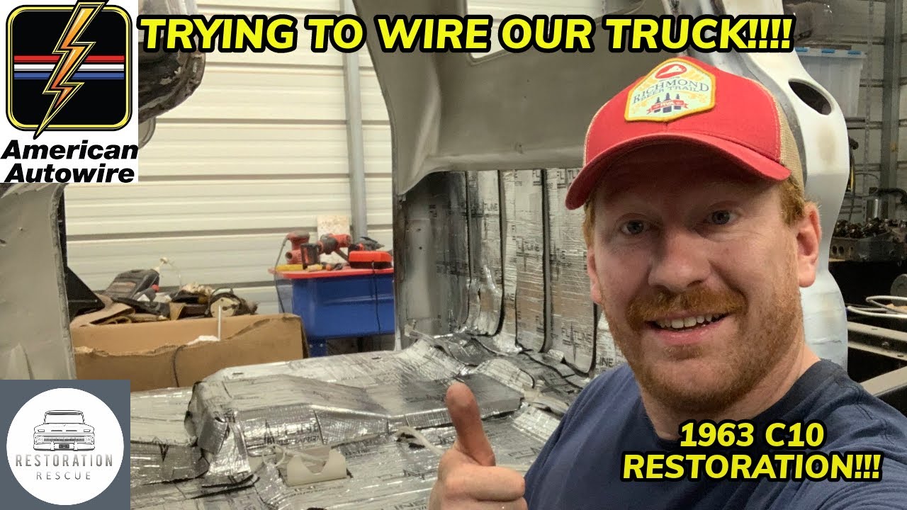 STARTING TO WIRE OUR AMERICAN AUTOWIRE KIT!!! 1963 CHEVY C10 RESTORATION DAY 100