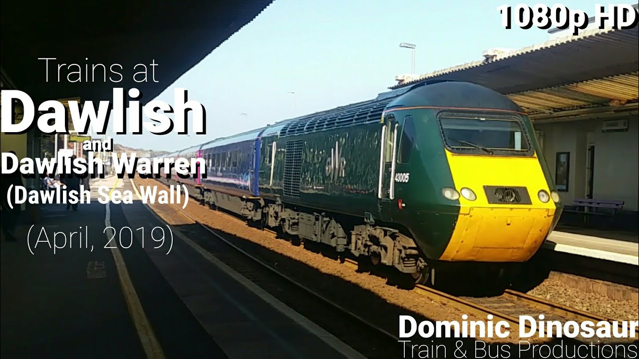 Trains along the Dawlish Sea Wall (April, 2019)