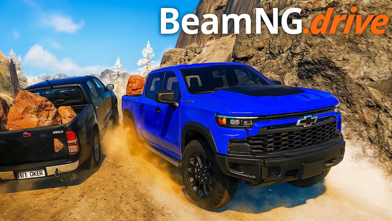¡4 Toneladas Entre SILVERADO y Toyota HILUX! | BeamNG.drive