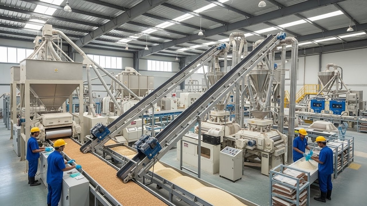 Inside a Modern Flour Mill: From Whole Wheat Grains to Fine Atta (Full Process)