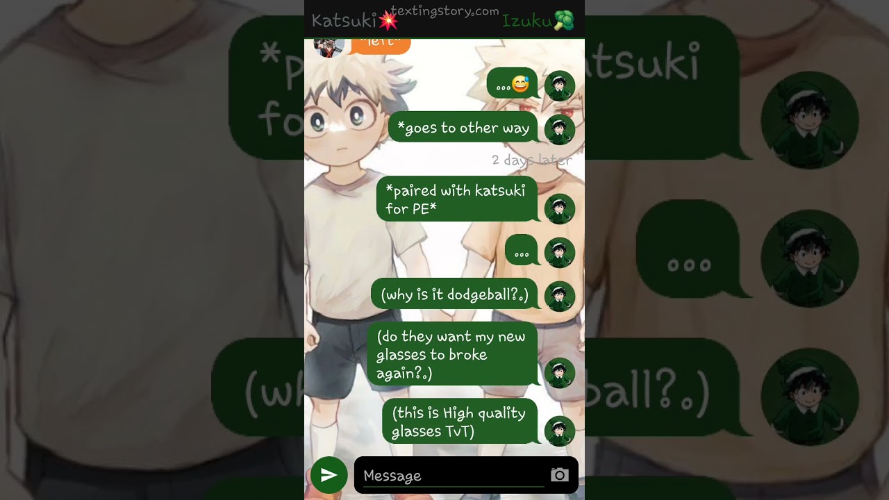 Bad eyesight ||BakuDeku|| BNHA/MHA Texting Stories