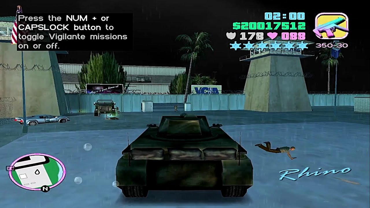 GTA VICE CITY Army Base Rampage Shotout 6 Six Star Escape