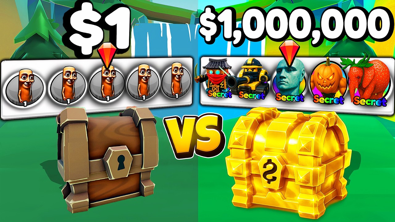 $0 vs $1,000,000 in Brainrot Evolution!
