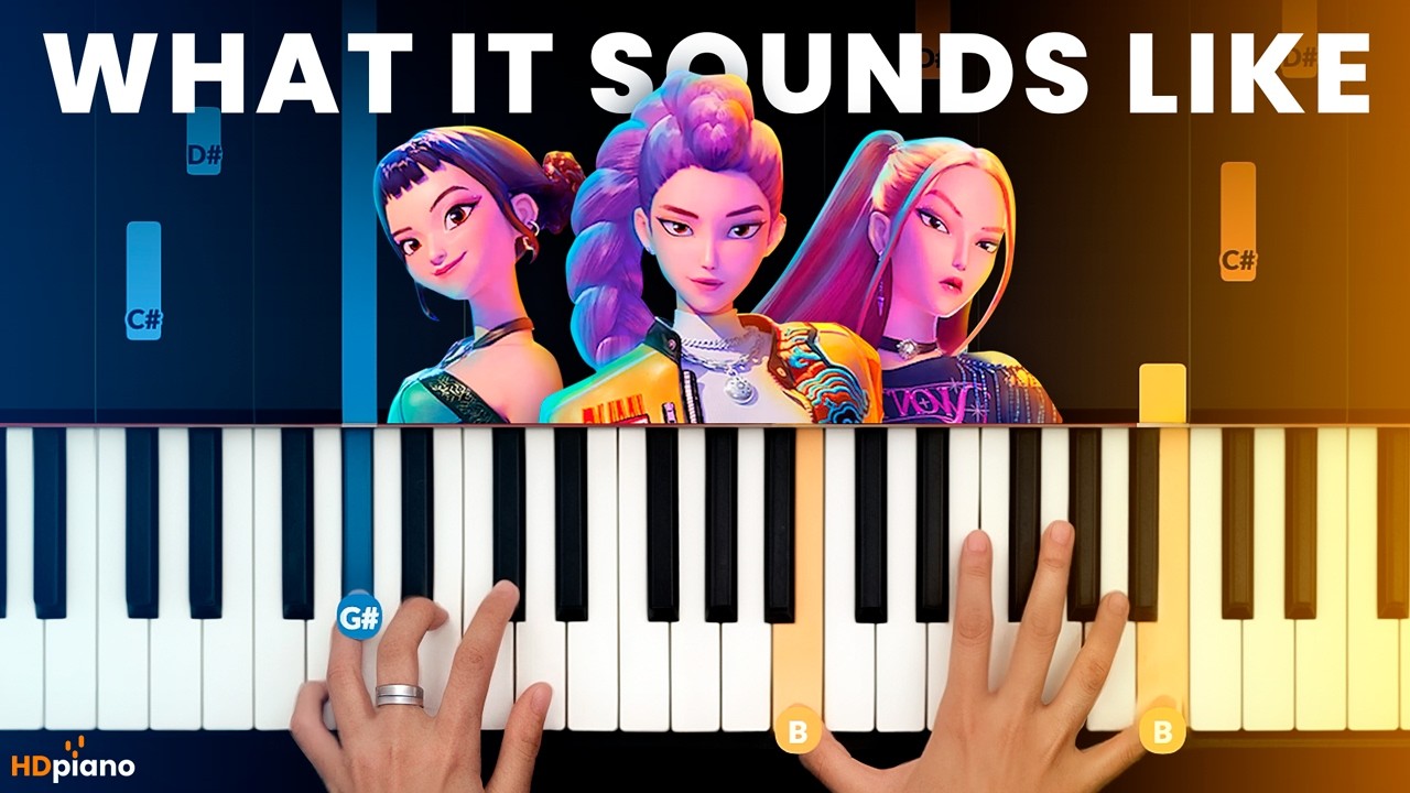 How to Play 'What It Sounds Like' on Piano (Piano Tutorial for KPop Demon Hunters)