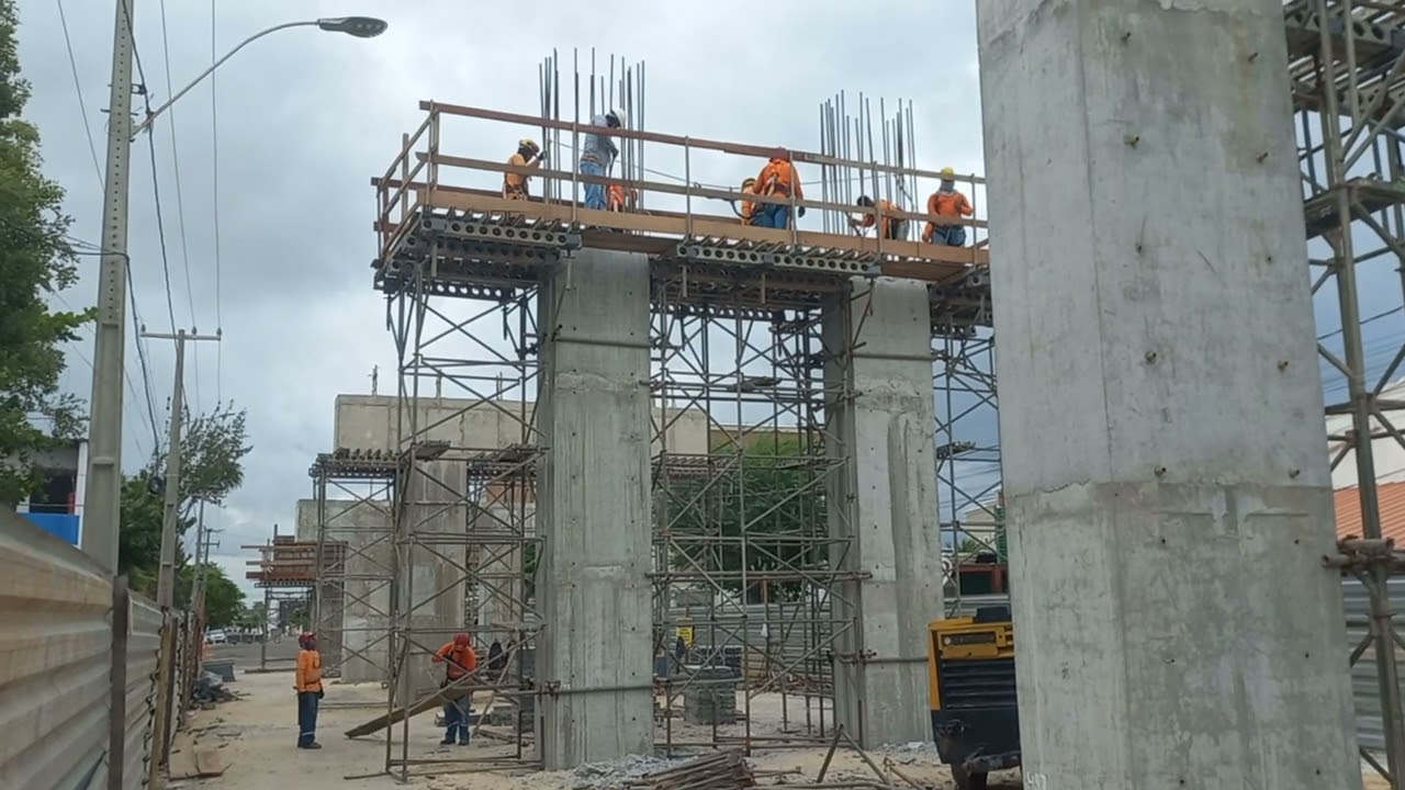 Obras da ponte sobre o Rio Iguaçu em Parnaíba continuam a todo ímpeto.