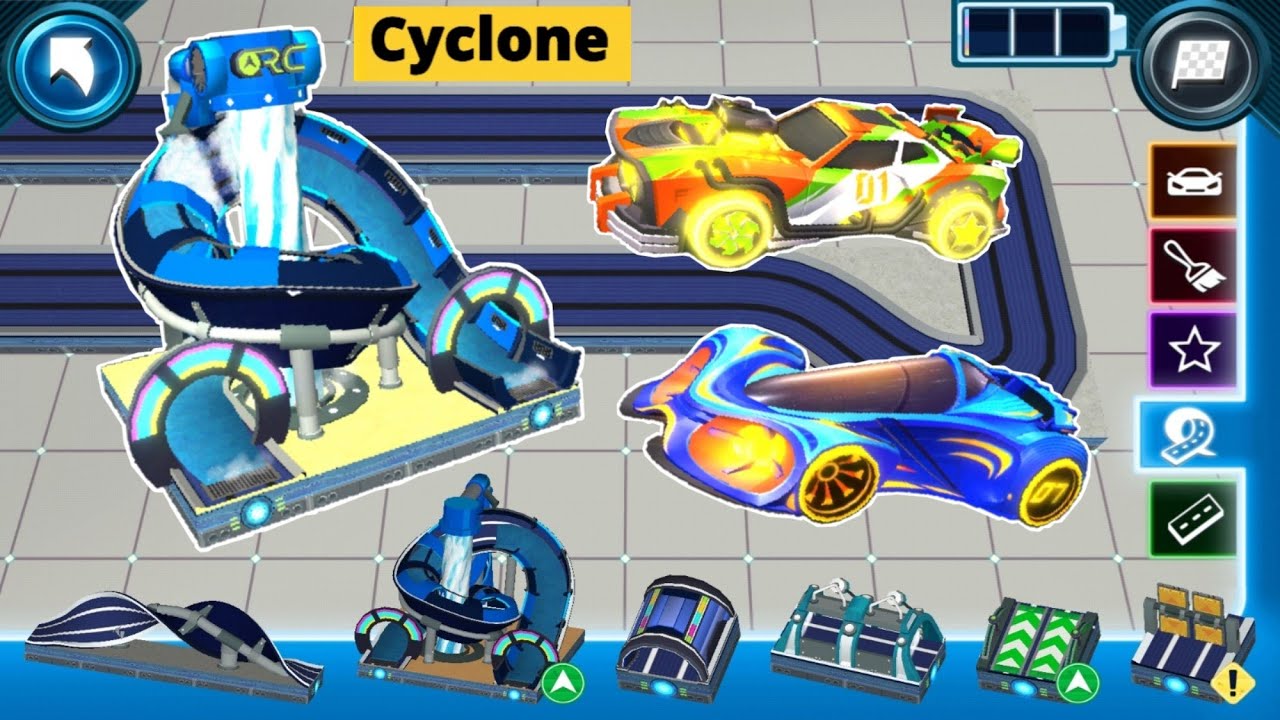 Hot Wheels Unlimited Racecraft - Charge and Nova Car Race in The Cyclone Track