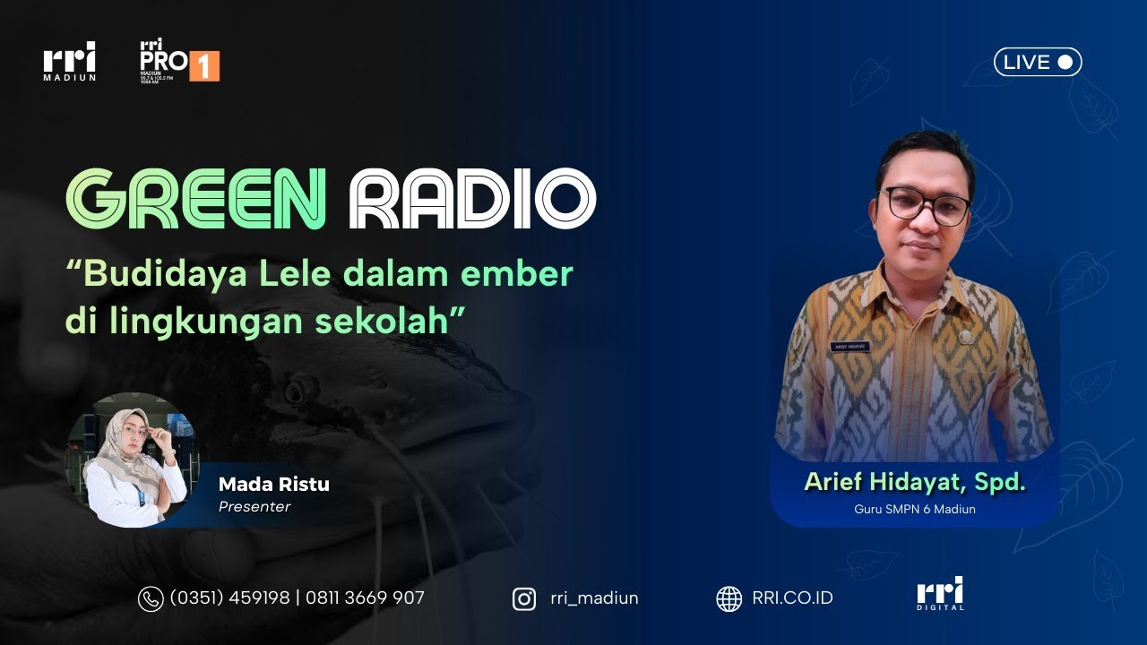 GREEN RADIO - BUDIDAYA LELE DALAM EMBER DI LINGKUNGAN SEKOLAH