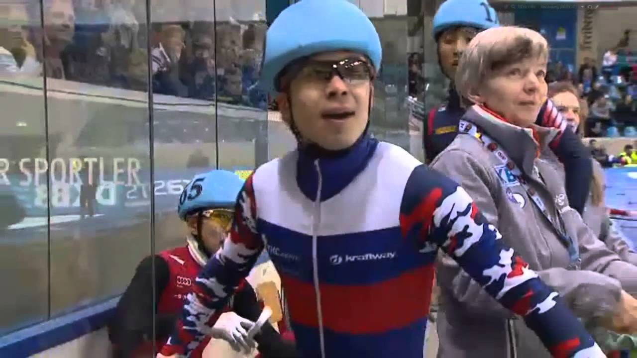 2015 16 Short Track World Cup 5 Dresden Germany, Mens 1000 Quarter - World Record!