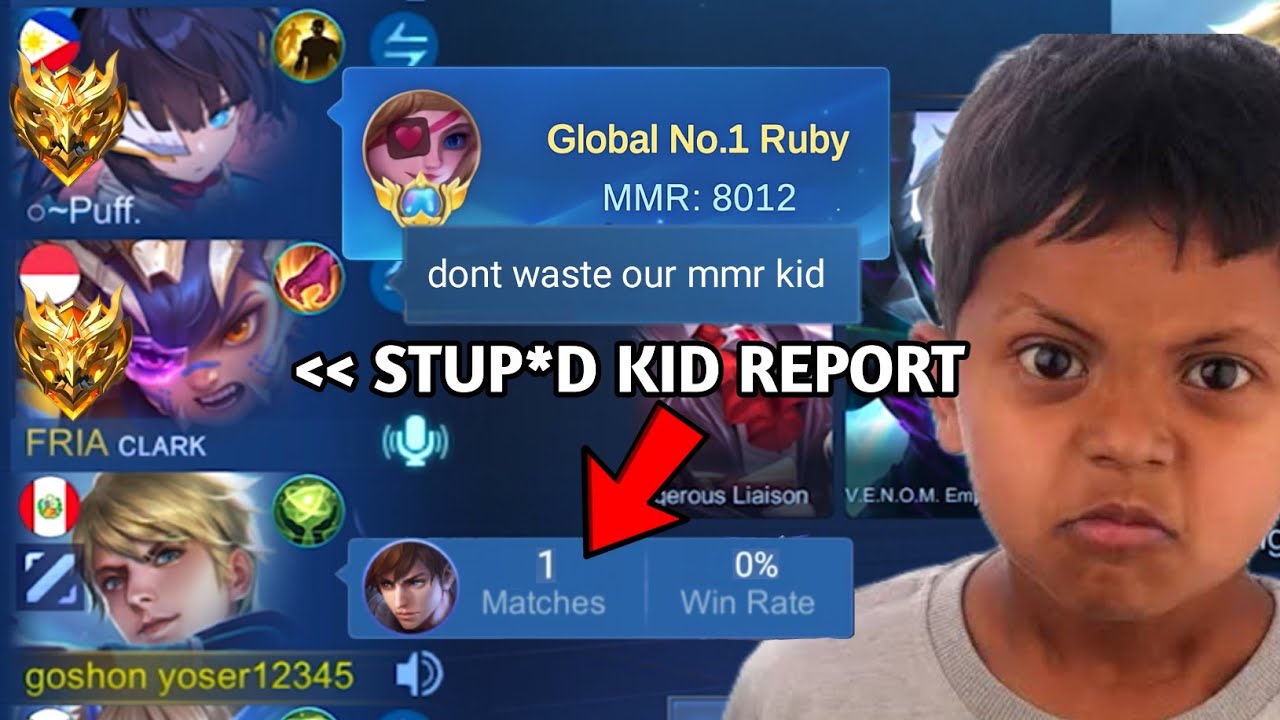 WHEN GLOBAL GUSION PRETEND KID IN HIGHRANK 💀 THIS HAPPENED...