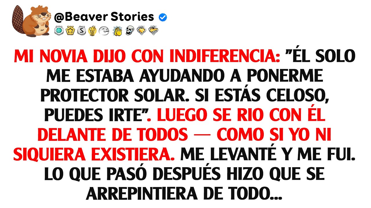Mi novia dijo con indiferencia: «Solo me estaba ayudando a echarme crema. Si tienes celos, tú ...»
