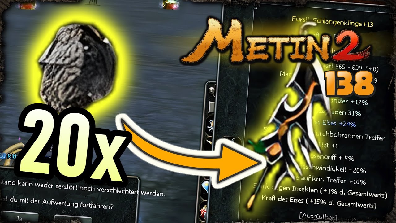 Metin2 DE [138] - 20x Magischer Stein vs. Schlangenklinge+12 & Exze Onyx