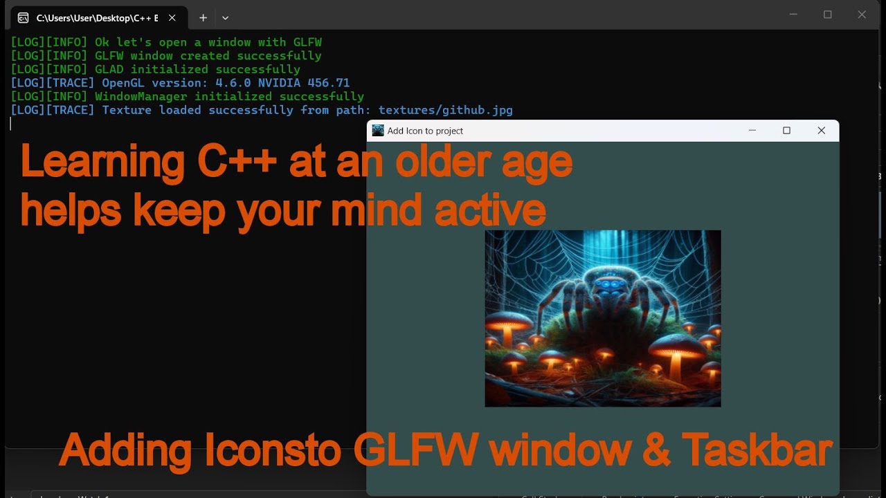 C++ & OpenGL for Beginners(Slow & Simple) Adding an Icon to the GLFW Window & Taskbar