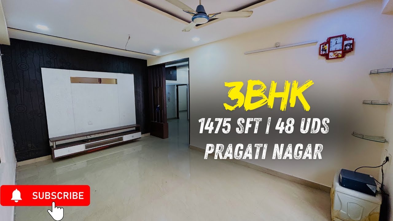 3BHK EAST FACING 1475 sft 48 UDS for sale in PRAGATI NAGAR ,KUKATPALLY, NEAR TO MAIN ROAD