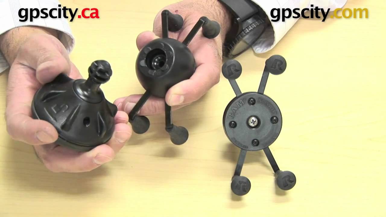 RAM X-Grip Cell Phone Cradle: B-Ball vs Snap Link System @ gpscity.com