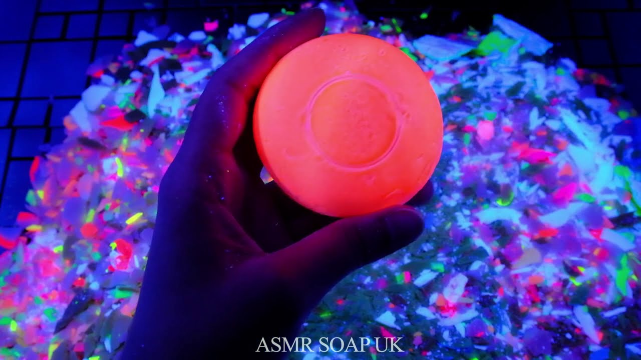 ASMR NEON SOAP CUTTING/Soap Crushing/ Satisfying video |*NO TALKING*| Relaxing Video.🎧
