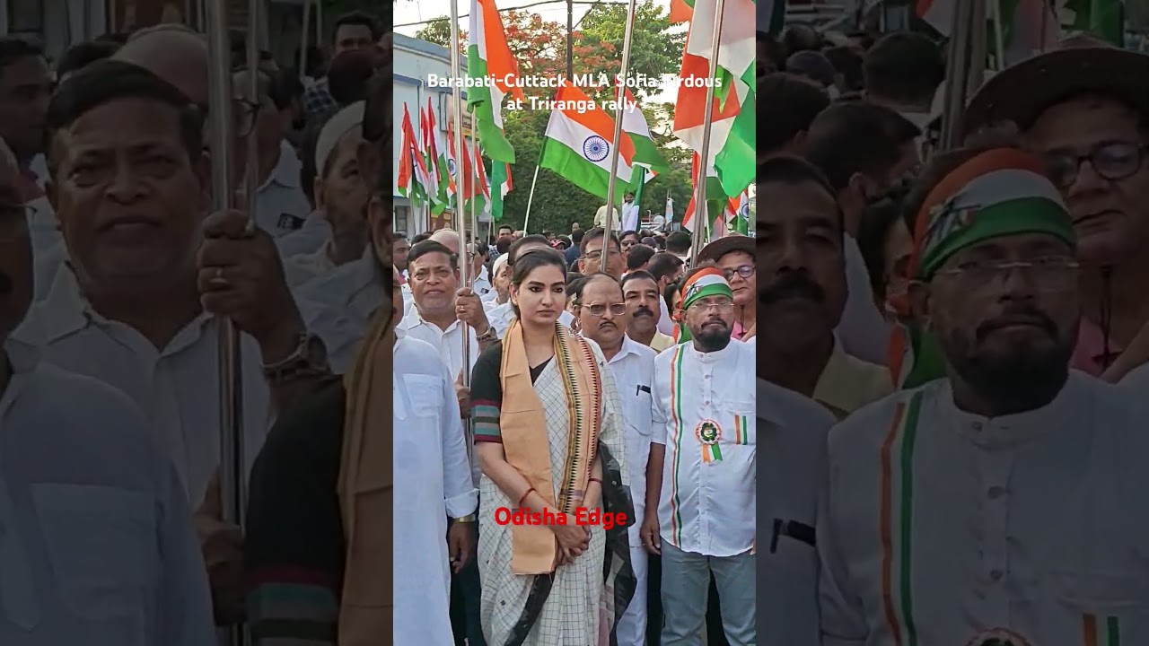 Barabati-Cuttack MLA Sofia Firdous at Tiranga rally