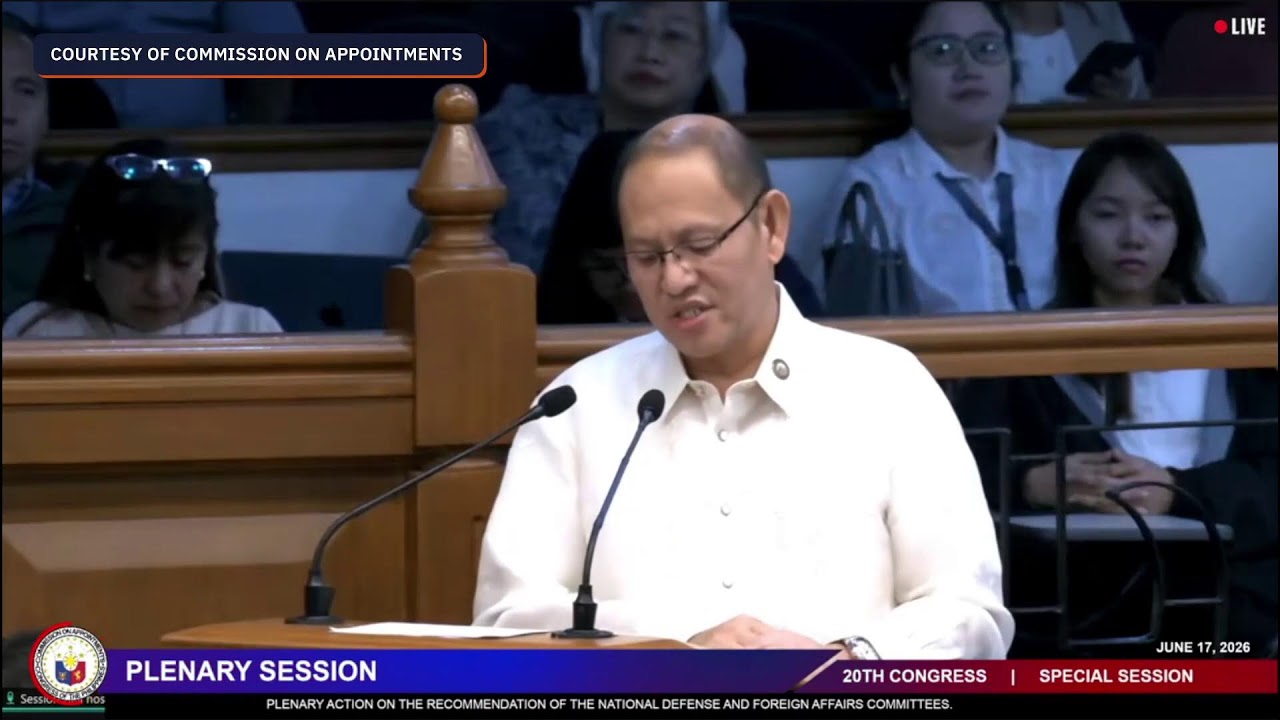 Commission on Appointments plenary session at Senate | June 17, 2026