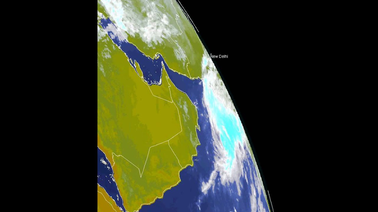 Cyclone ‪#&lrm;Nilofar‬ gathers strength in the Arabian Sea. QEERI's EUMETSAT Station.