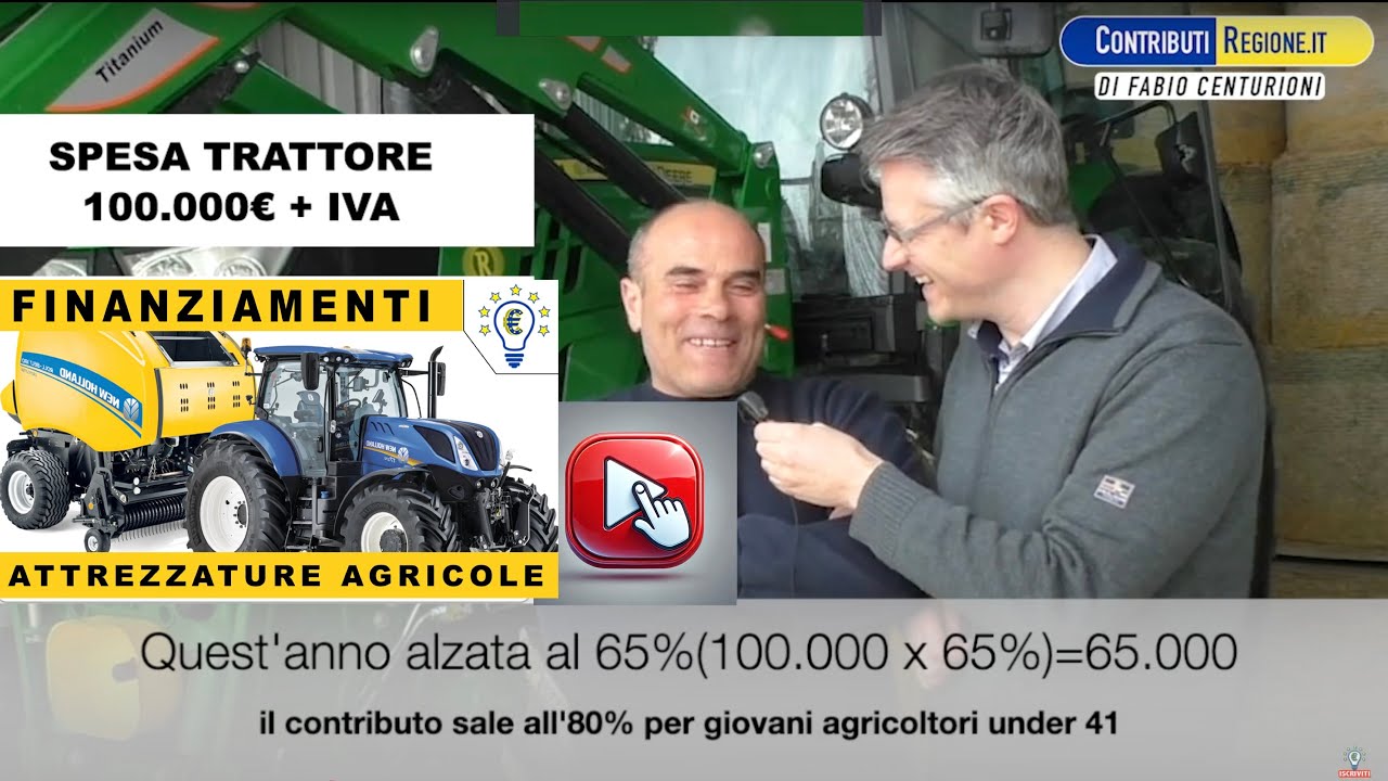 Finanziamenti agricoltura Bando inail 2025 trattori agricoli a fondo perduto 65% ContributiRegione