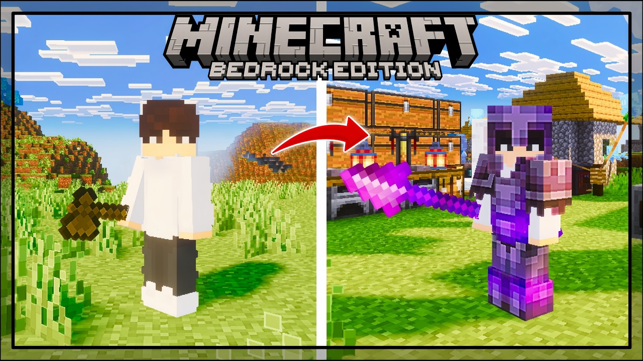Mình Khởi Đầu Với Độ MAY MẮN Đến Điên Rồ | Minecraft Bedrock