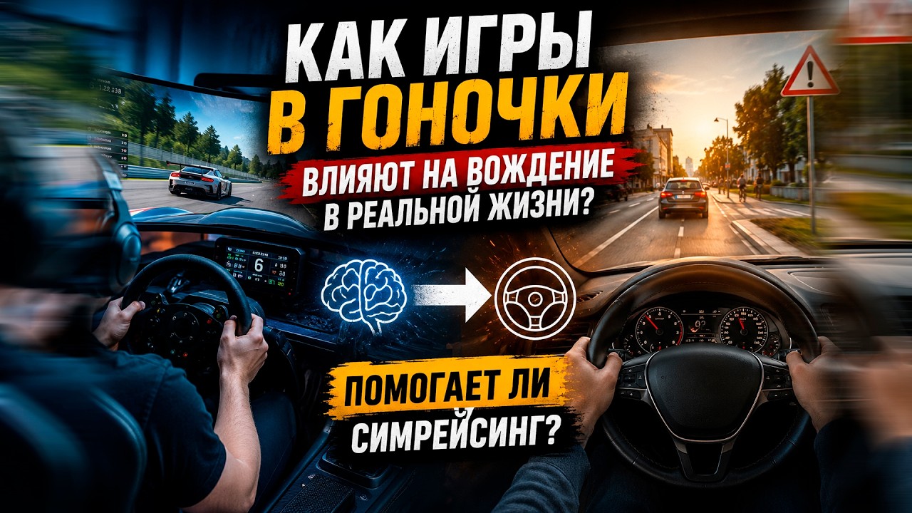 КАК ИГРЫ В ГОНКИ ВЛИЯЮТ НА ВОЖДЕНИЕ В РЕАЛЬНОЙ ЖИЗНИ? ПОМОГАЕТ ЛИ СИМРЕЙСИНГ?