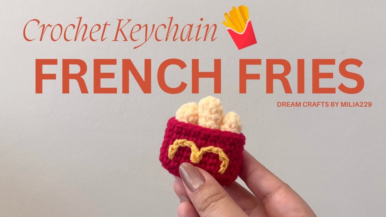How to Crochet French Fries step-by-step tutorial 🍟 l Cute & Easy Amigurumi Food