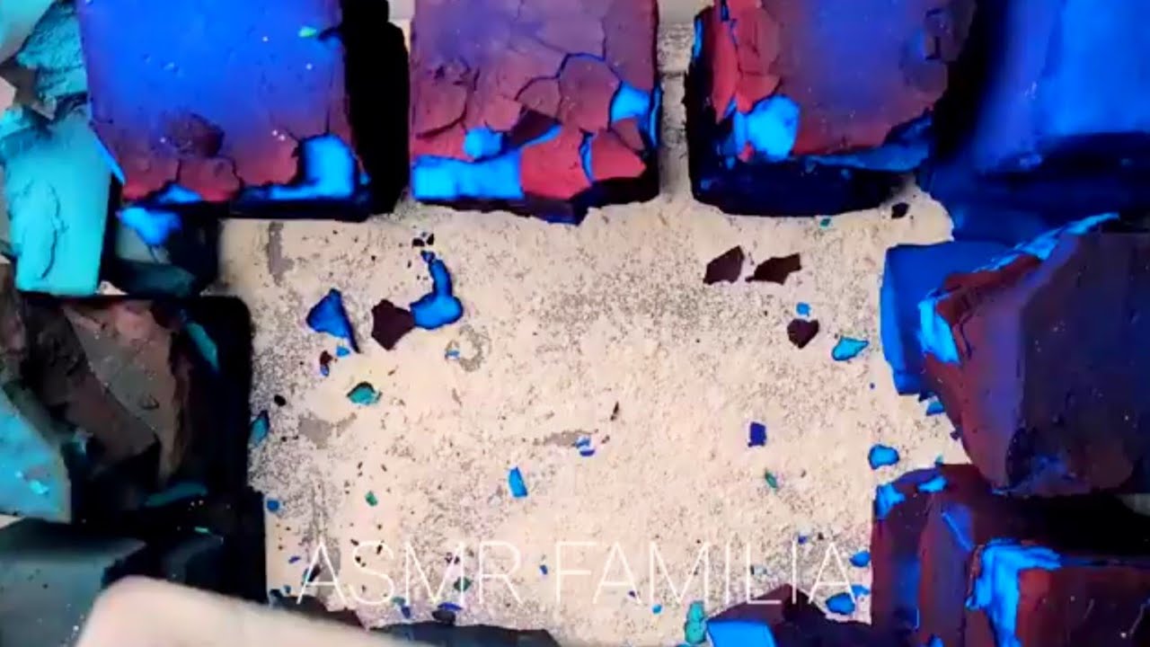 25+ Blocks Deep Blue Dyed Gym Chalk Mass Crush 💙🥳 (from my OG 25k Celebration)