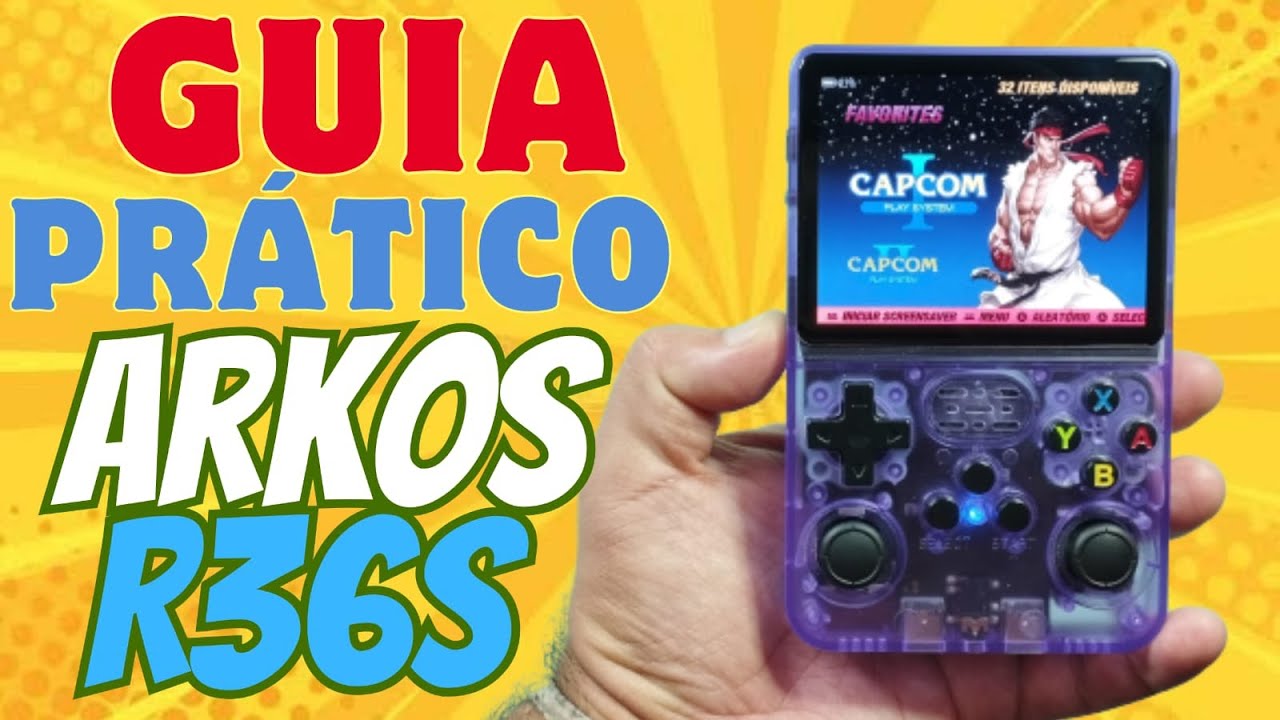 Guia Prático ArkOs R36S R35S Como Colocar Jogos Desligar Corretamente Atalhos Configurações...