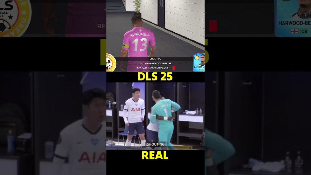DLS 25 vs REALTIME (Tunnel Scene) #dls #dls25 #soccer #trend #gaming #mobile #football