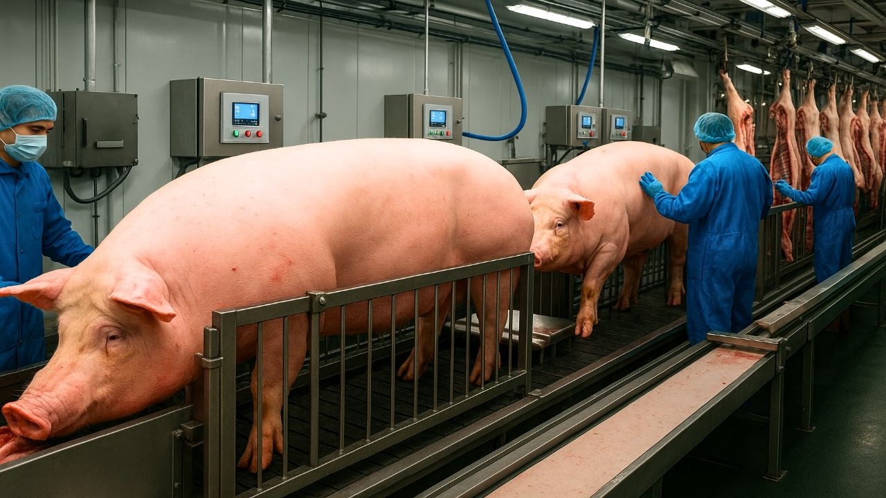 C&Oacute;MO se PRODUCE la CARNE de CERDO en F&Aacute;BRICAS MODERNAS 🐖 | De la granja al supermercado