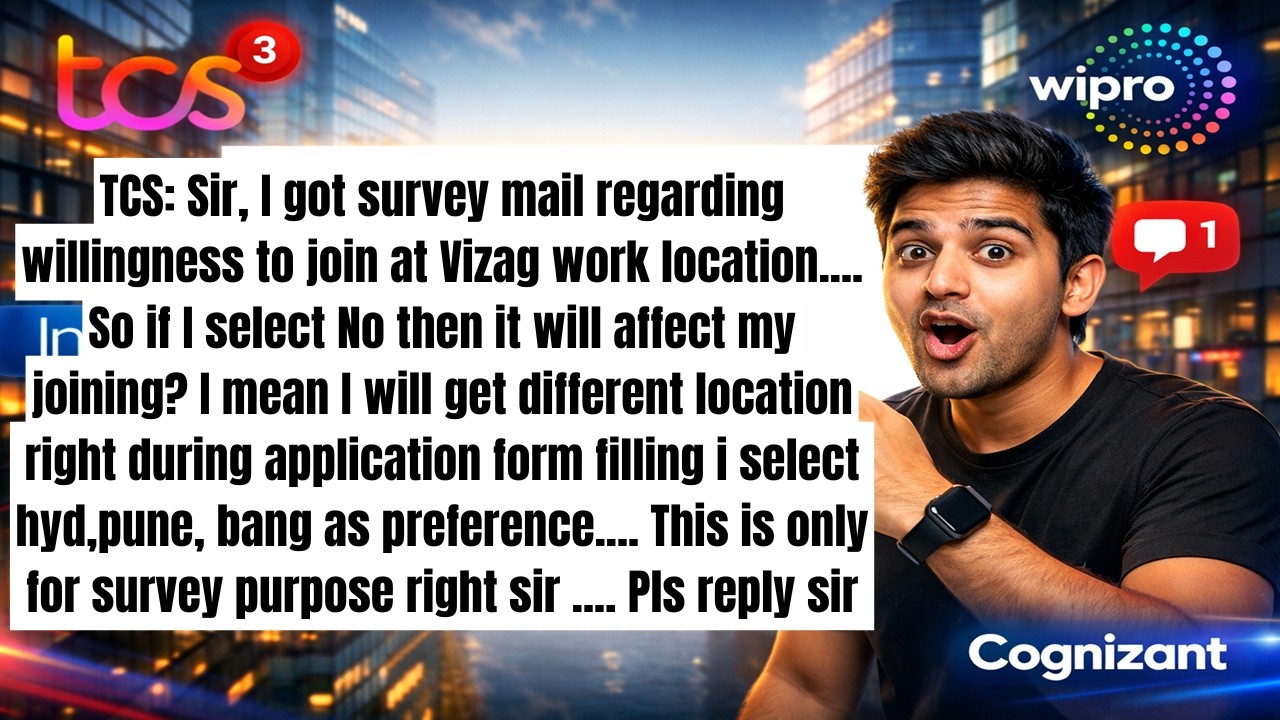 Don't Do These Mistakes | TCS  Willingness Joining Survey Form Mail | TCS Joining Preference Changed