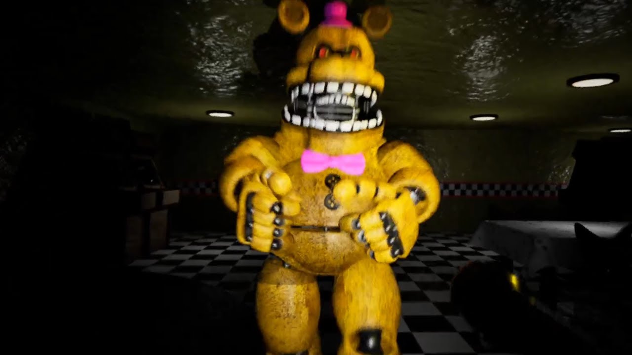 HUNTED BY FREDBEAR THROUGH HIS NEW DINER.. | FNAF Those Nights at Fredbear's New Destiny