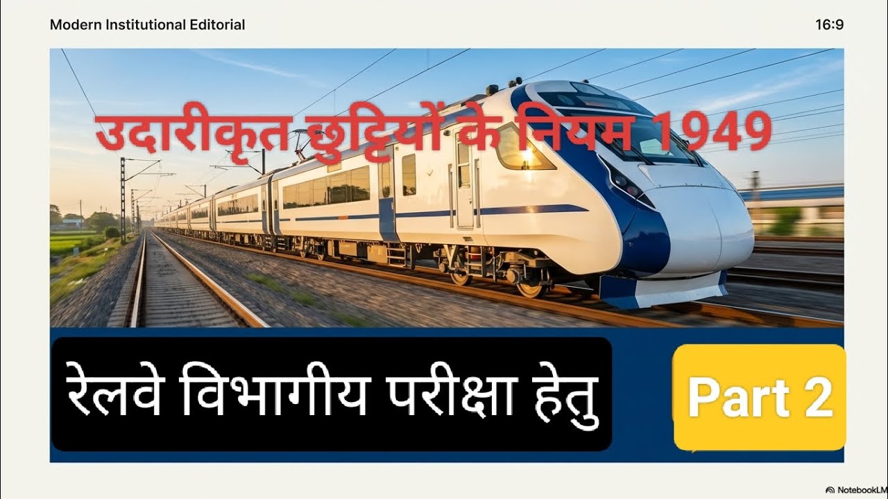 Part 2 उदारीकरण छुट्टी के नियम 1949 // liberalized leave rule 1949 #ldce #railwayexam #railway 