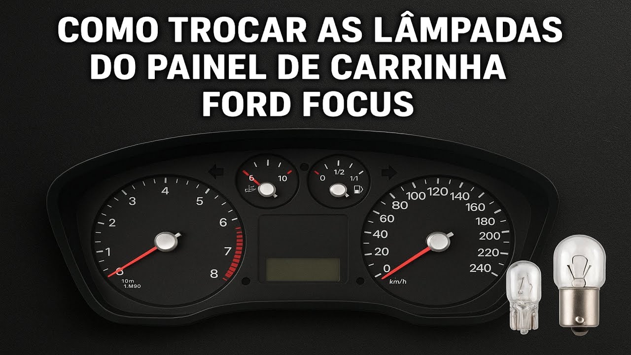 Troca de lâmpada de painel de carro Ford Focus