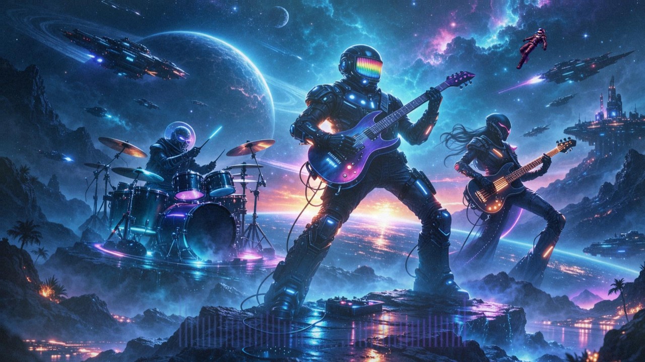 Stellar Groove Rebellion – Neon Spacewave Funk Rock Mix
