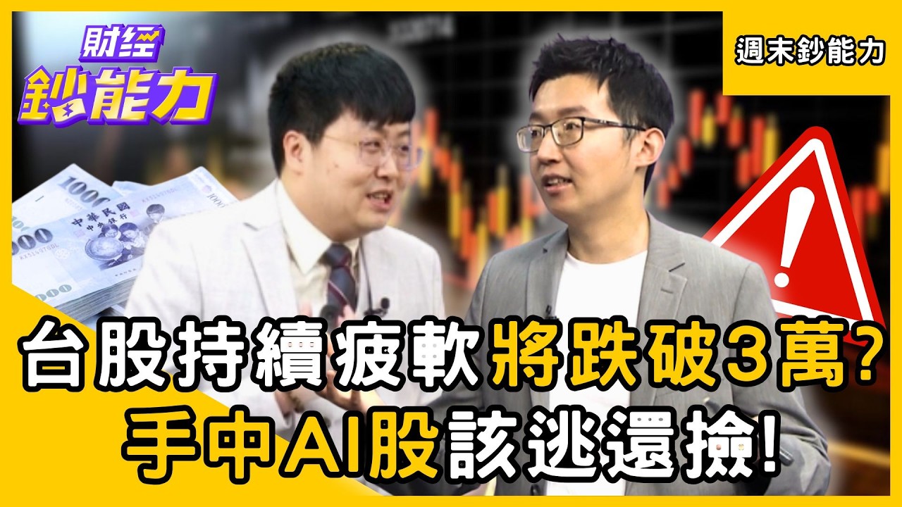 【週末鈔能力】台股持續疲軟將跌破3萬？手中AI股該逃還撿！ft.施雅棠、劉宇玹｜趙慶翔 #財經鈔能力