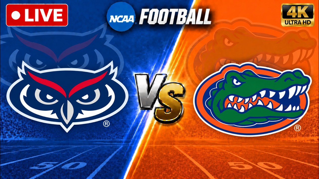 Florida Atlantic vs Florida LIVE | NCAA College Football LIVE Today | 4K UHD