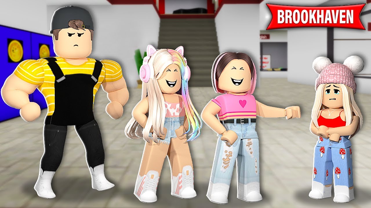 MEU IRMÃO ME SALVOU DAS VALENTONAS NA ESCOLA DO BROOKHAVEN : Historinha de Roblox