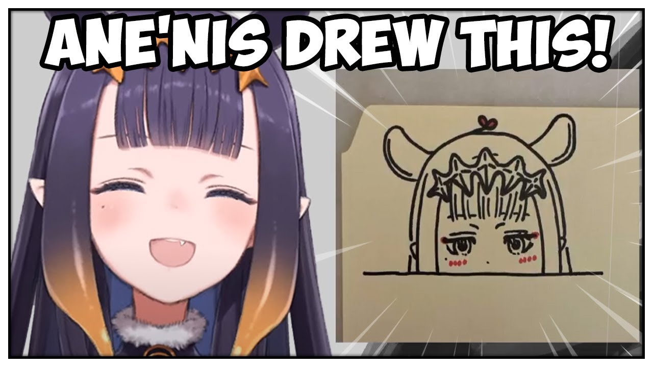 Ina Shows Anenis Cute Drawings on Stream!