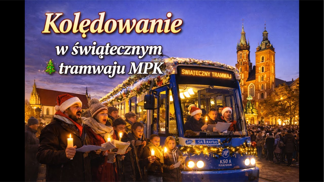 Live : Kraków na żywo | Kolędowanie w świątecznym tramwaju MPK | Kraków Live | #livestream