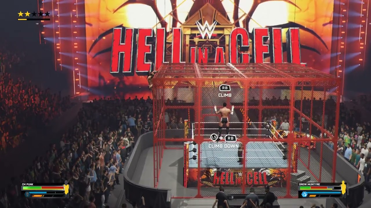 WWE 2K25- CM PUNK VS DREW MCINTYRE BATTLE IN HELL|HELL IN A CELL MATCH|GAMEPLAY|VIPERQUESTS|