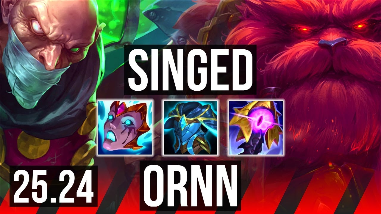 SINGED vs ORNN (TOP) | Good KDA: 16/1/13, 50K damage | EUW Diamond | 25.24