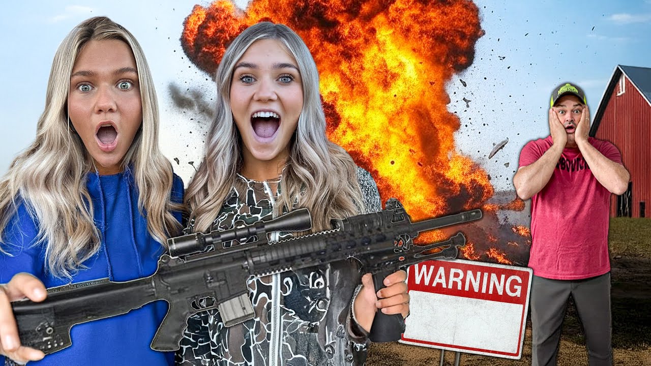 Twins SHOOT UP Grandpa’s Shed… Total Mayhem!